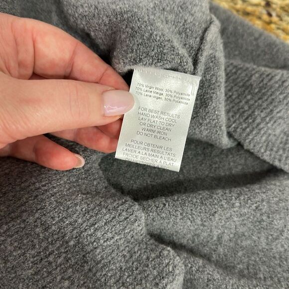 Peter Millar Gray Wool Blend Mock Neck Cardigan Sweater Size XL - Picture 5 of 7